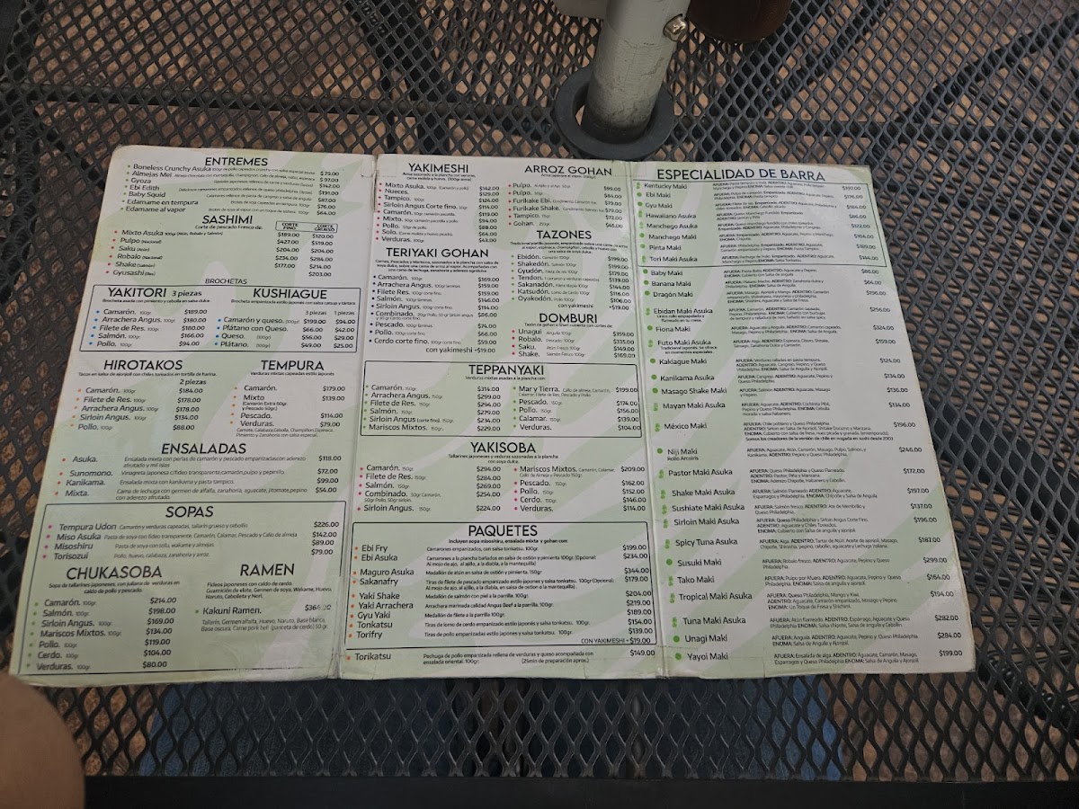 Asuka Coffe & Sushi Bar Menu - Image 1
