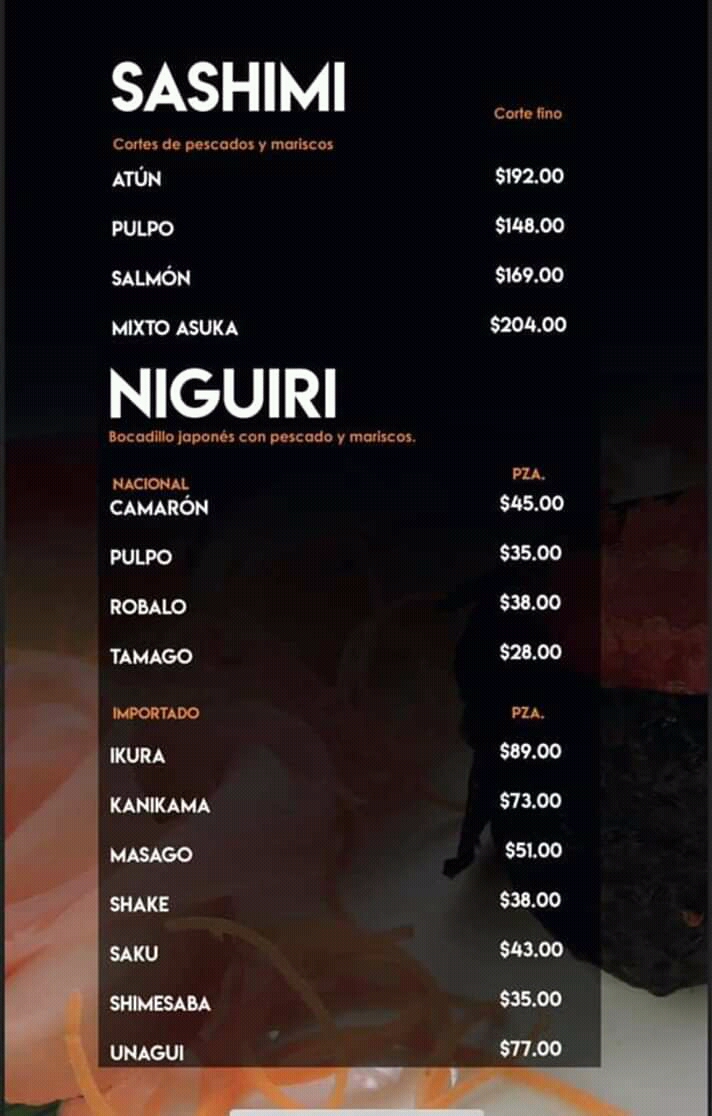 Asuka Coffe & Sushi Bar Menu - Image 5